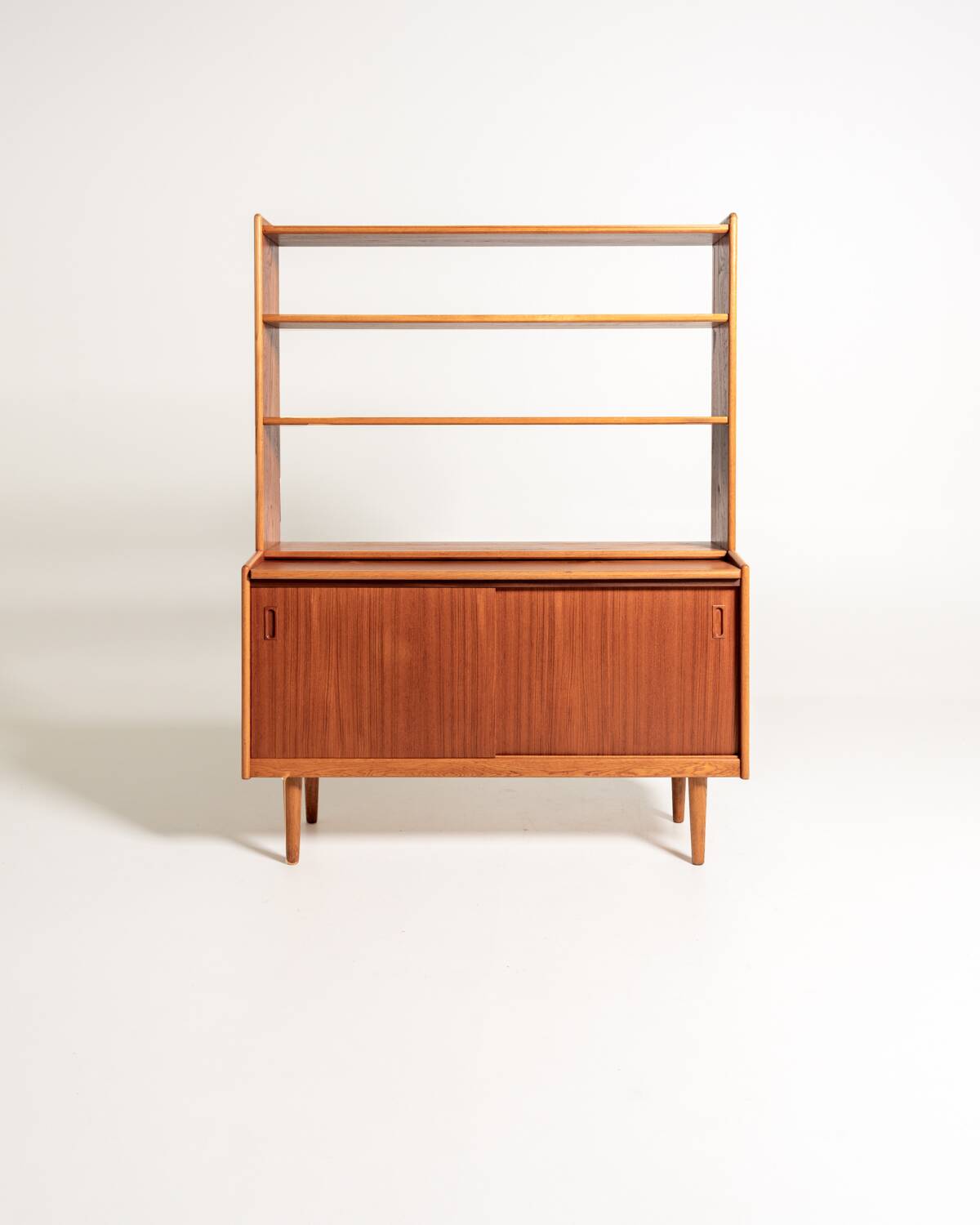Scandinavian teak bookcase with writing desk, 1960s