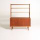 Scandinavian teak bookcase with writing desk, 1960s