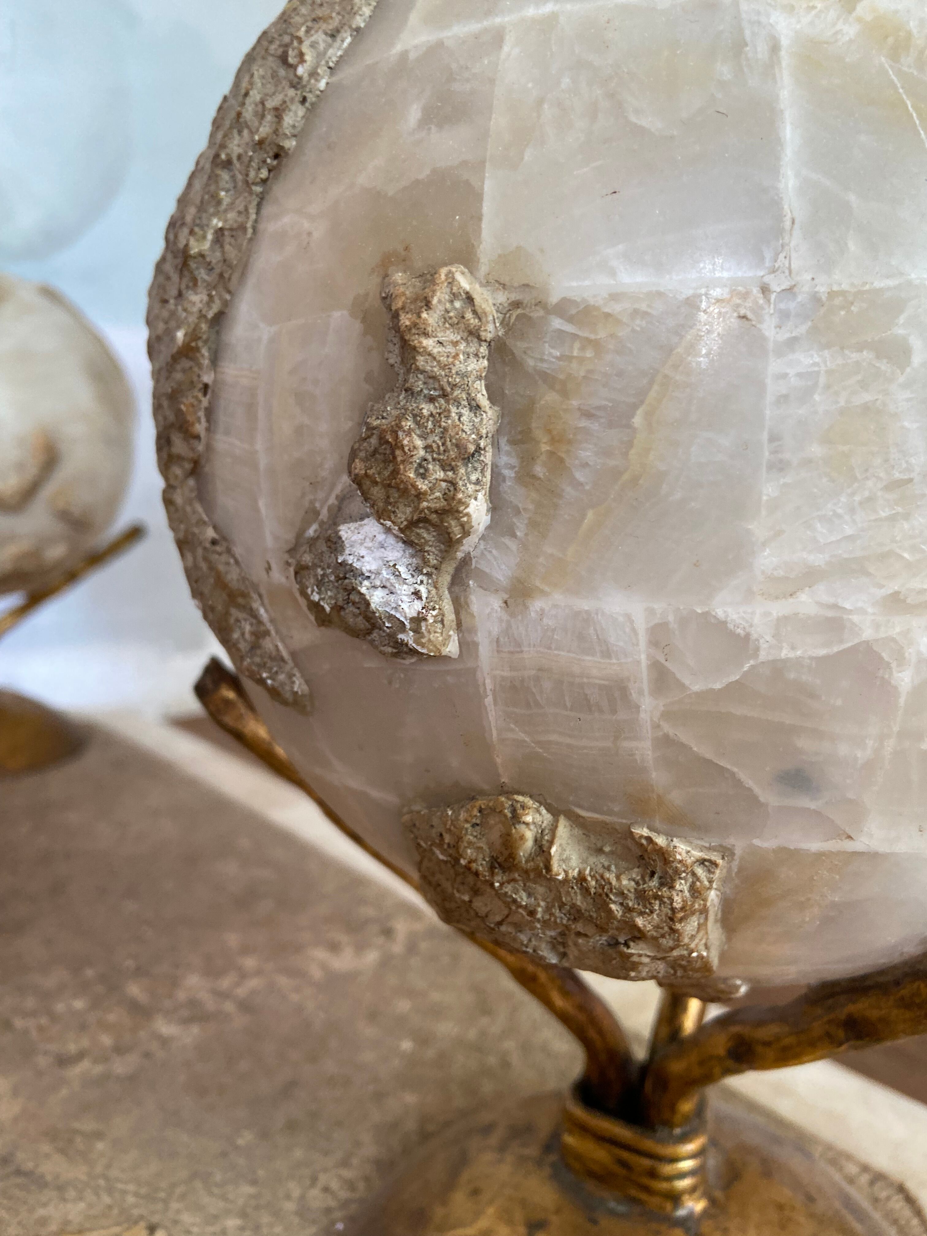 Design coffee table 70-80s in glass and alabaster