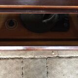 Orion turntable from the 1950s, brown wood and plastic, AL 101 Budapest platter.