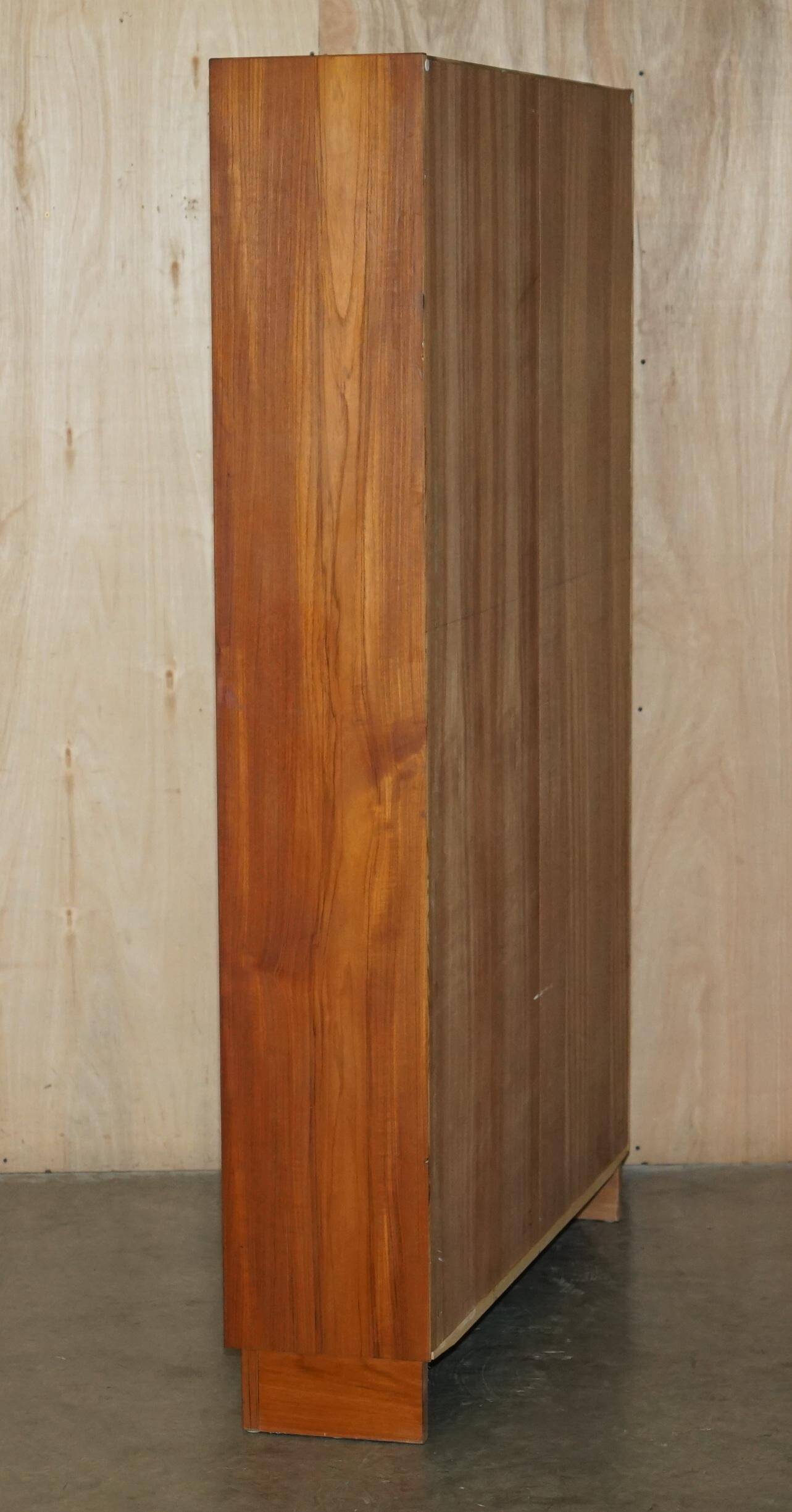 Pair of large open bookshelves Poul Hundevad Mid Century Modern in teak