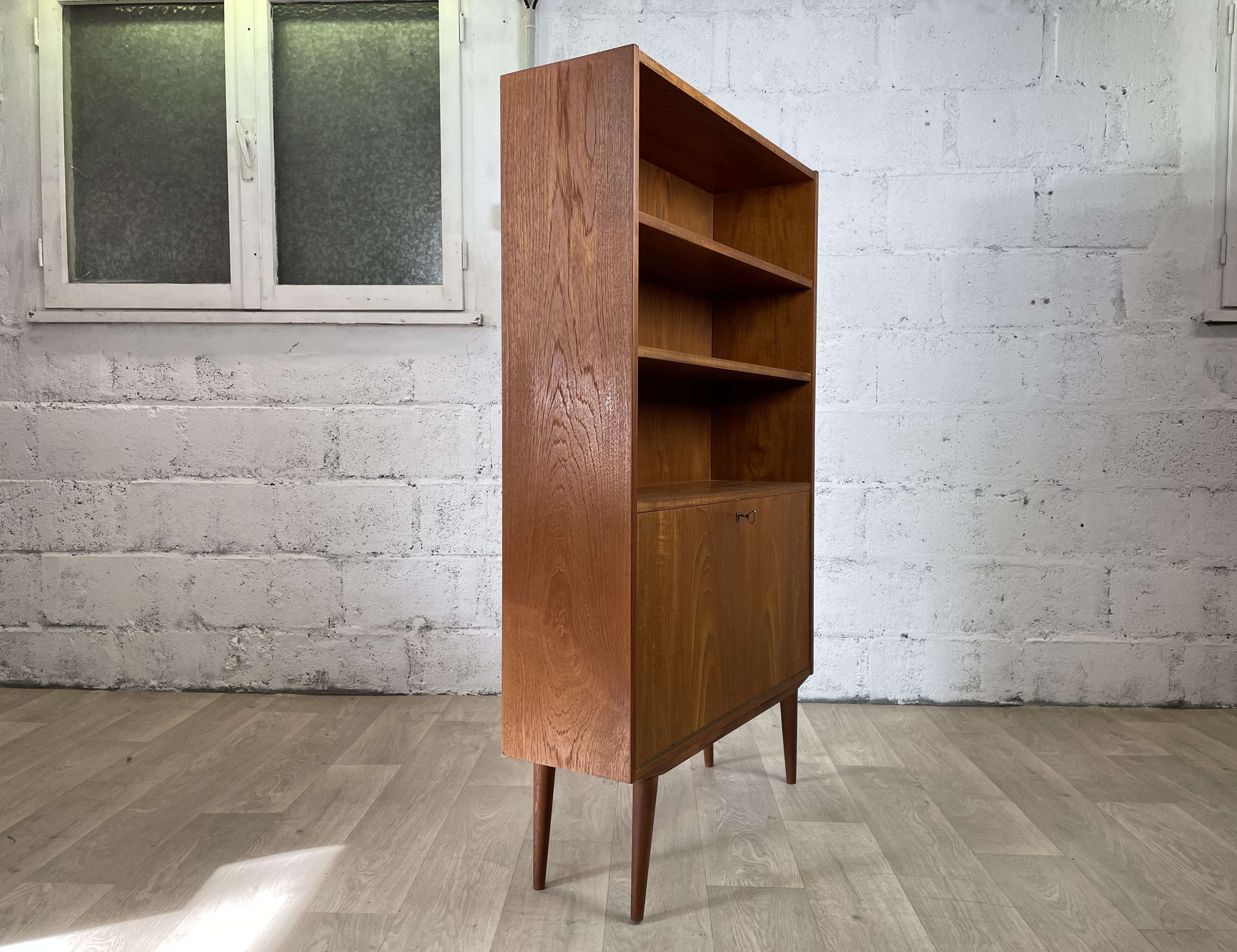 Scandinavian teak bookcase, 60s