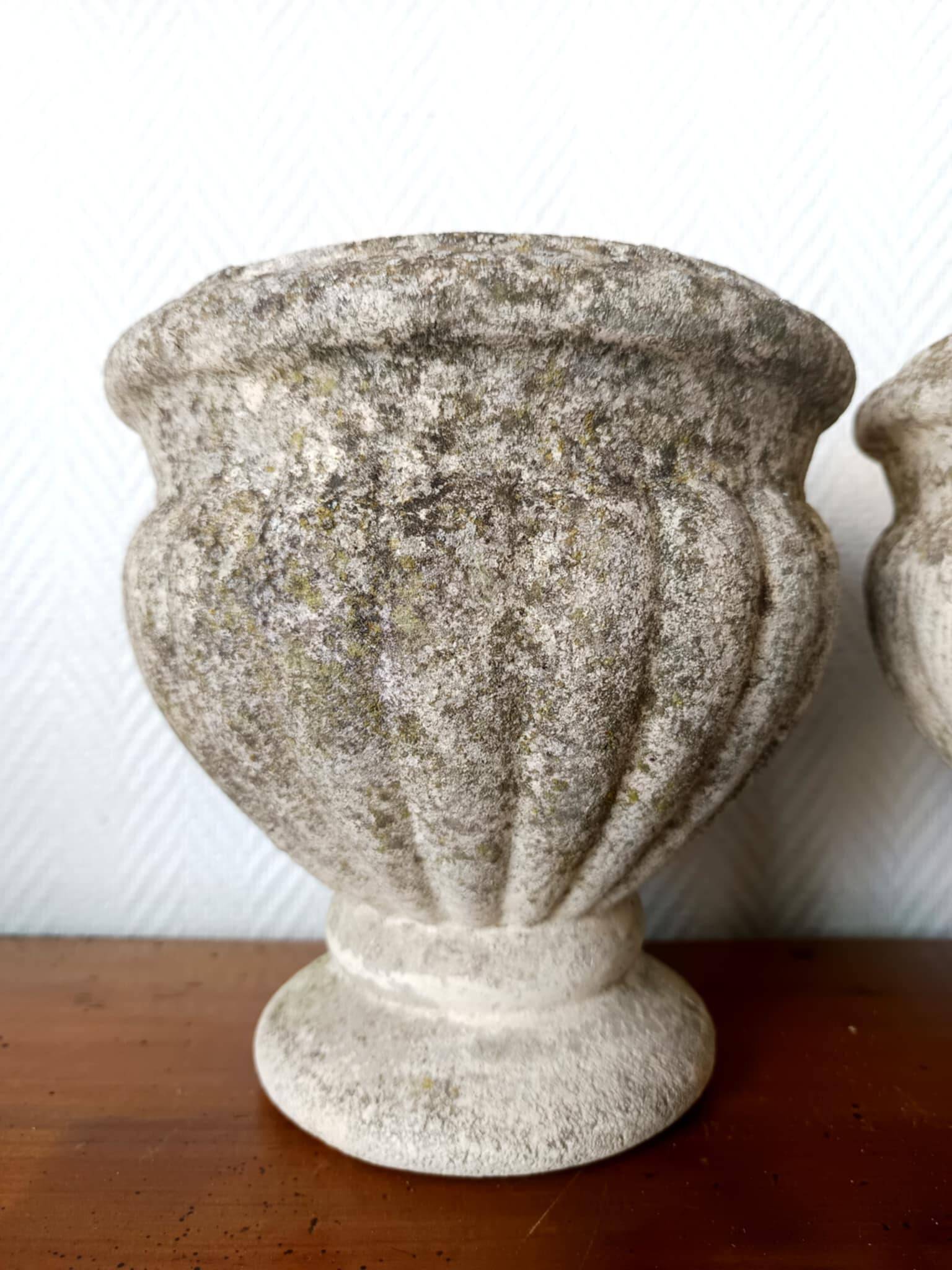 Antique Medici stone planters