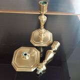 Pair of gilded bronze candlesticks