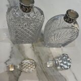 Pair of Decanters in crystal and silverware