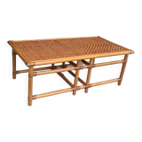 Table basse vintage en rotin