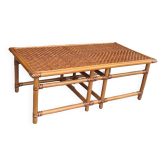 Vintage rattan coffee table