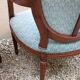 Pair of Louis XVI style medallion armchairs