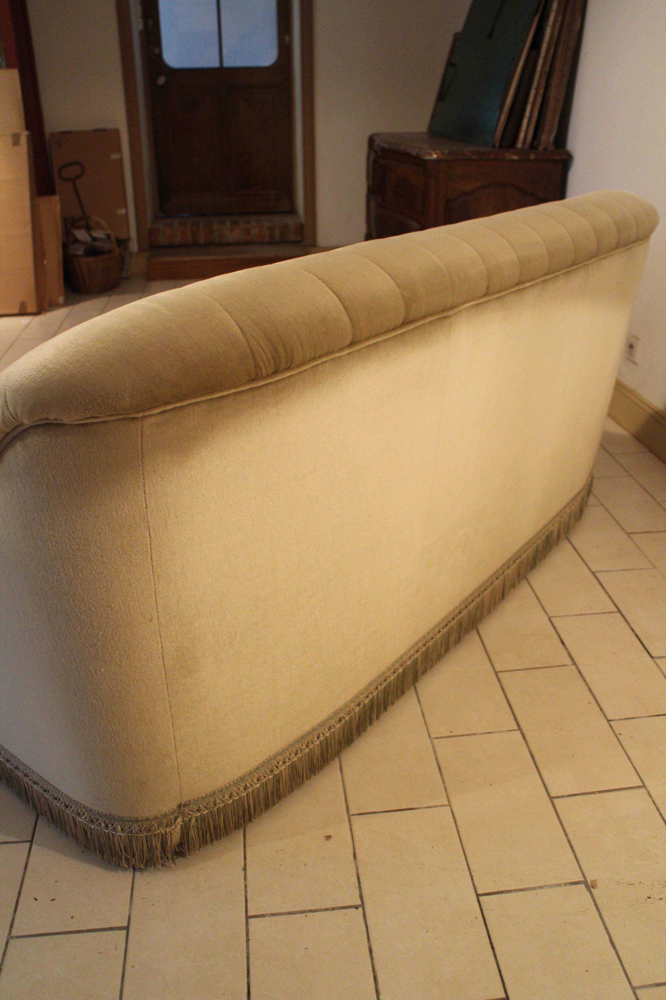 canapé convertible Himolla vintage en velours