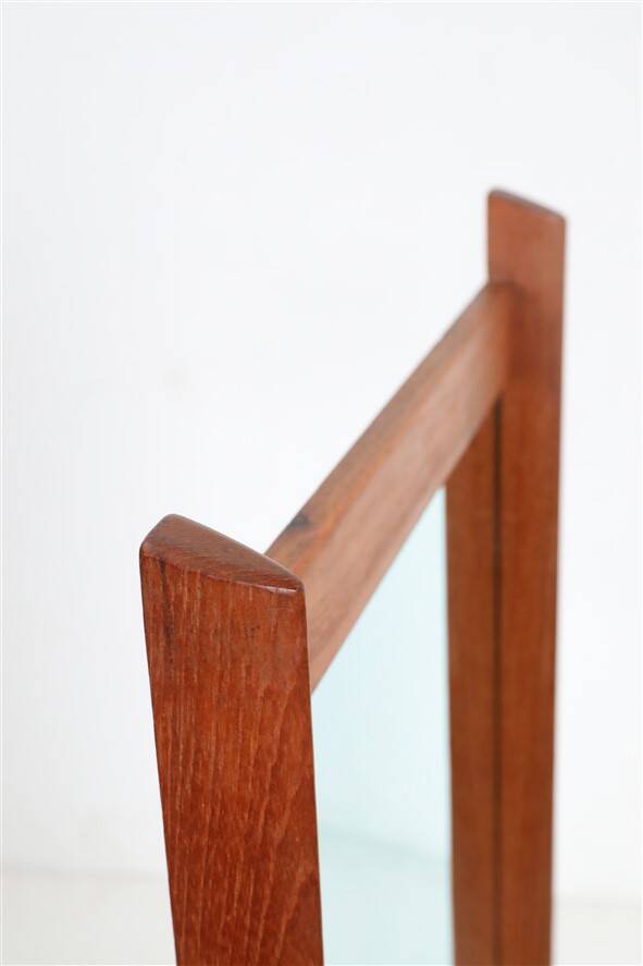 Mid-century teak mirror / Danish modern design / 1960s