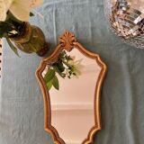 Miroir baroque en bois et patine or