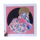 Pink sacred mountain illustration