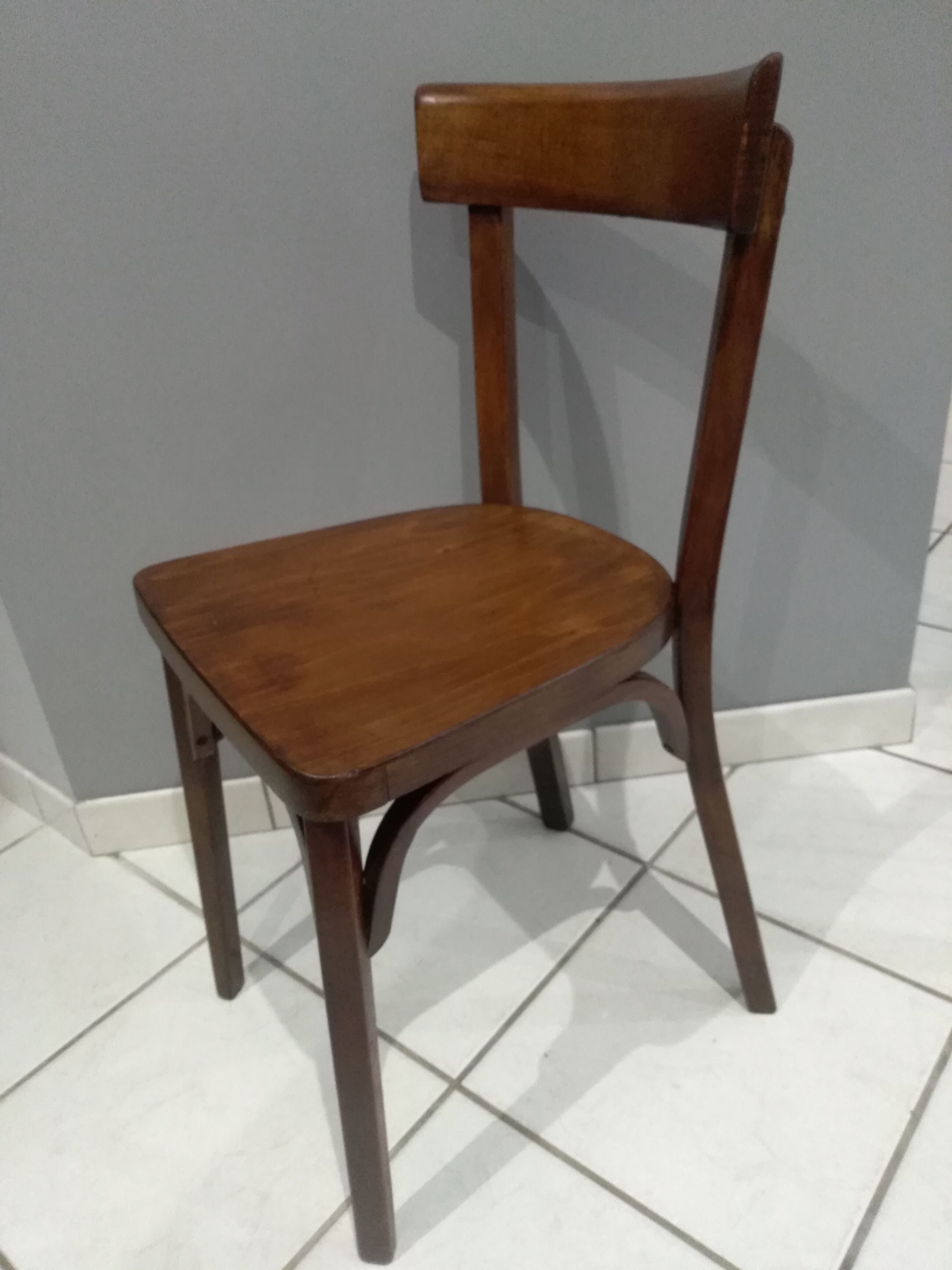Suite de 6 chaises de bistrot Baumann vintage 1968