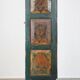 Armoire, buffet espagnol en bois vert et peintures Art populaire, XVIIIe siècle