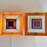 1 of 2 Bent Karlby Kvadrille wall table lamp for Lyfa, Denmark 1960s