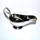 Vintage sauce boat with pearl decoration, metal foot, BB ROYAL France.