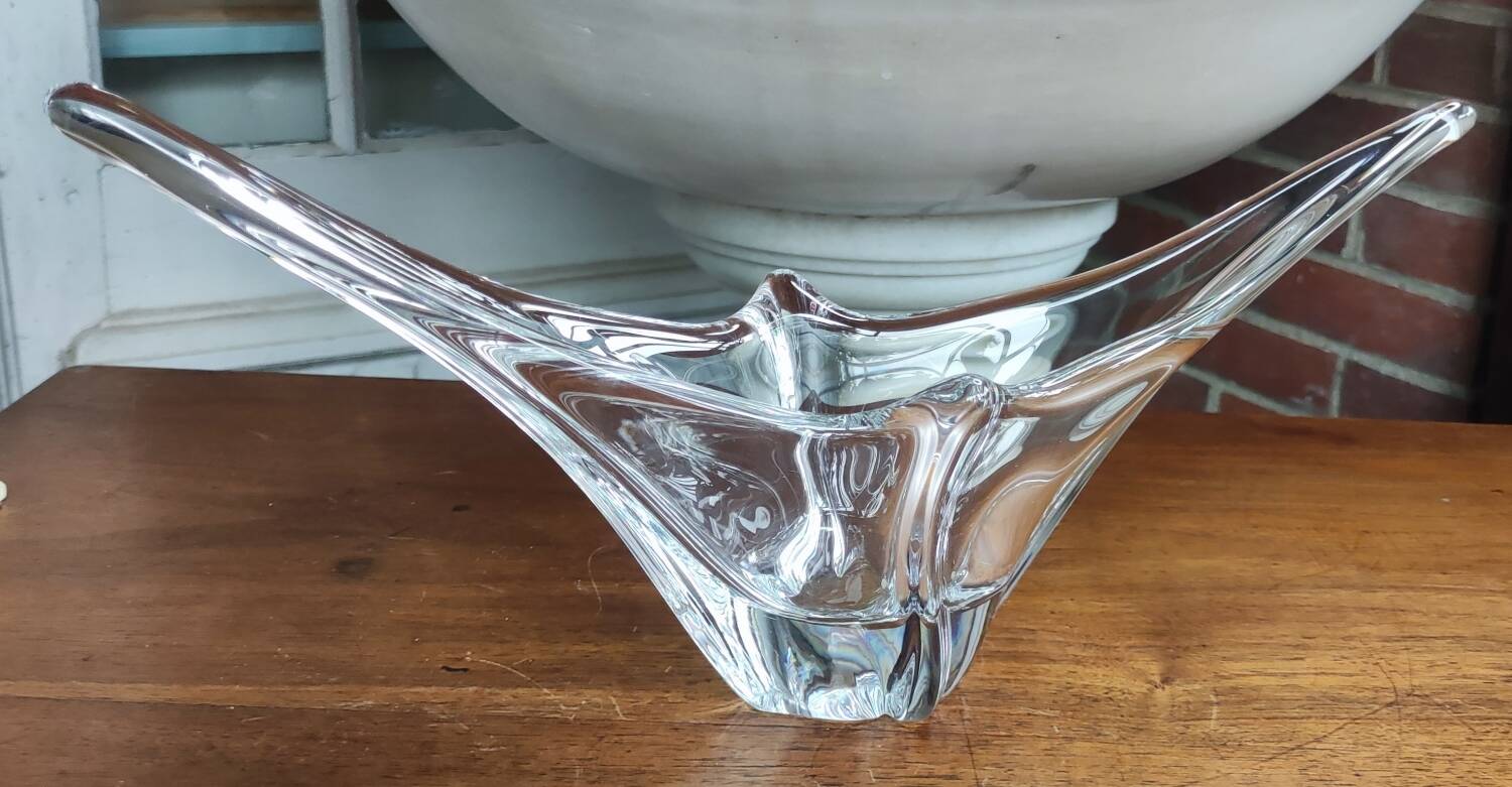 Antique Daum France Crystal Fruit Bowl