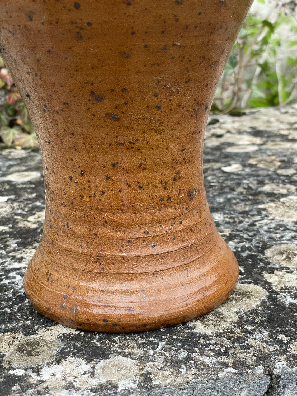 Vintage pyrite and glazed stoneware pitcher