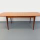 Rectangular dining table in vintage Scandinavian style from the 50s and 60s, made of teak.