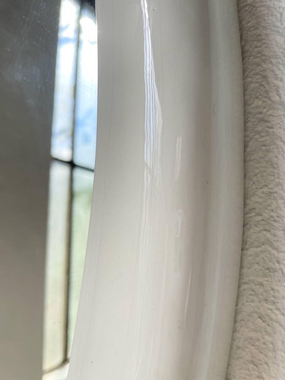 Italian style ceramic flower mirror