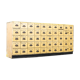 Comptoir jaune avec 50 tiroirs