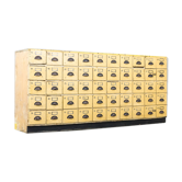 Bank of drawers yellow
