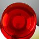 Vintage blown glass vase with "controlled" bubbles in red and yellow, 1960s-1970s.