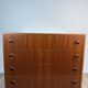 Commode 4 tiroirs teck — années 60/70