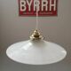 Old lampshade suspension opaline white smooth tbe art deco 1940 Ø 26 cm TBE