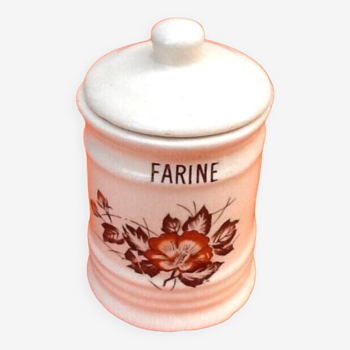 Ceramic flour covered pot with floral decoration