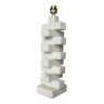 White Carrara marble lamp 1970