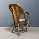 Fauteuil en bois tressé art populaire