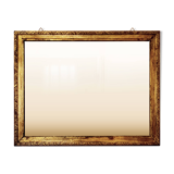 Art Deco mirror gilded with gold leaf – landscape format 47x37 cm
