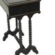Black Lacquered Antique Sewing Table Side Table Mahogany 19th Century