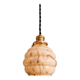 Art Deco suspension in marbled opaline with ouraline (4 available)