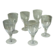 Verres a pied trompeur en verre epais bistrot
