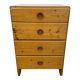 Commode Charlotte Perriand "Les Arcs" en pin massif – 4 tiroirs – Années 19