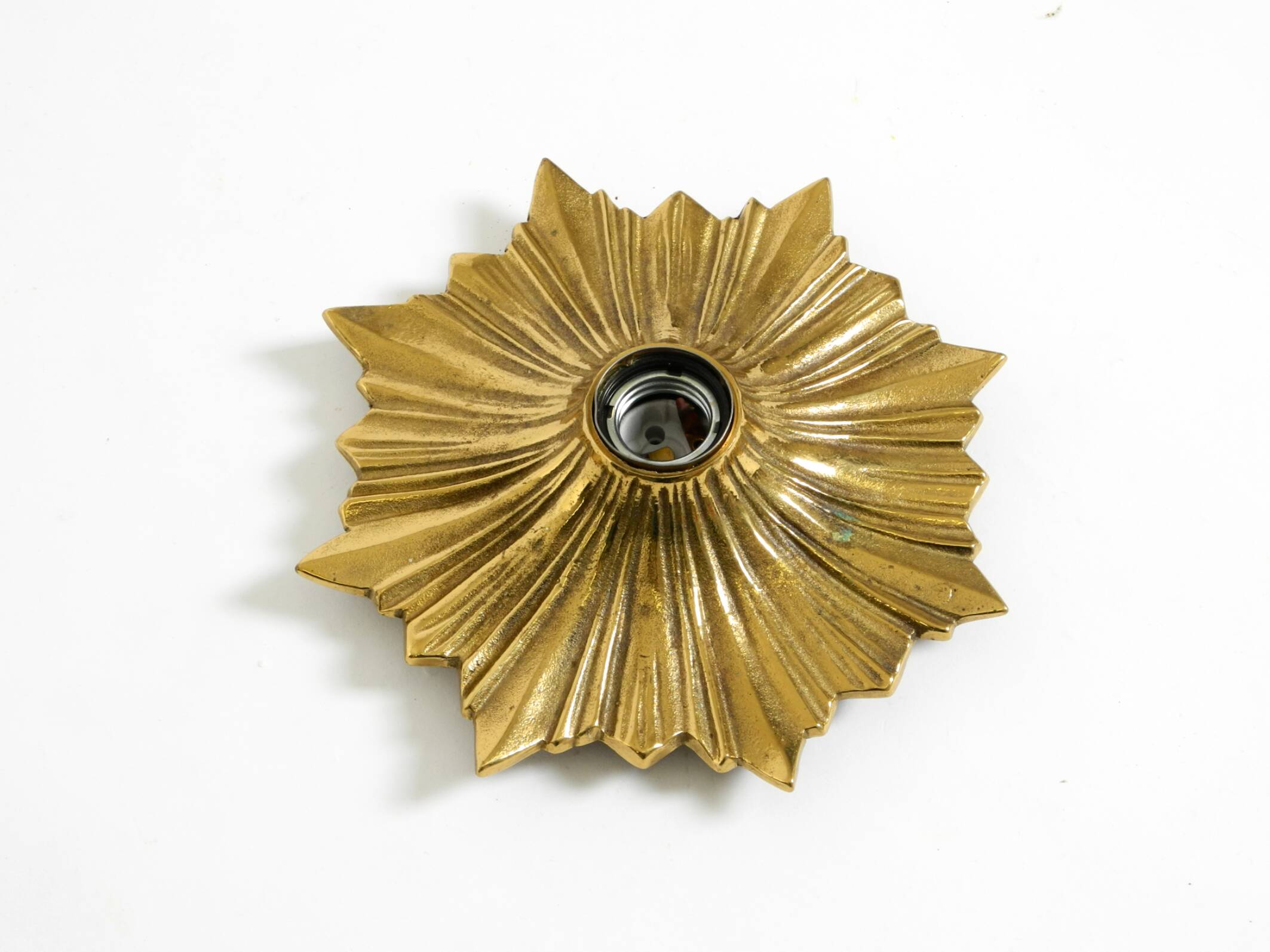 1960s Space Age Star Design Wall or Ceiling Lamps in Bronze