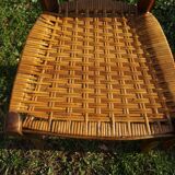 2 straw bistro chairs