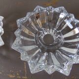 Paire de bougeoirs anciens en cristal
