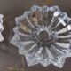 Pair of antique crystal candle holders