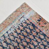 Navy blue persian runner rug, 365x77cm