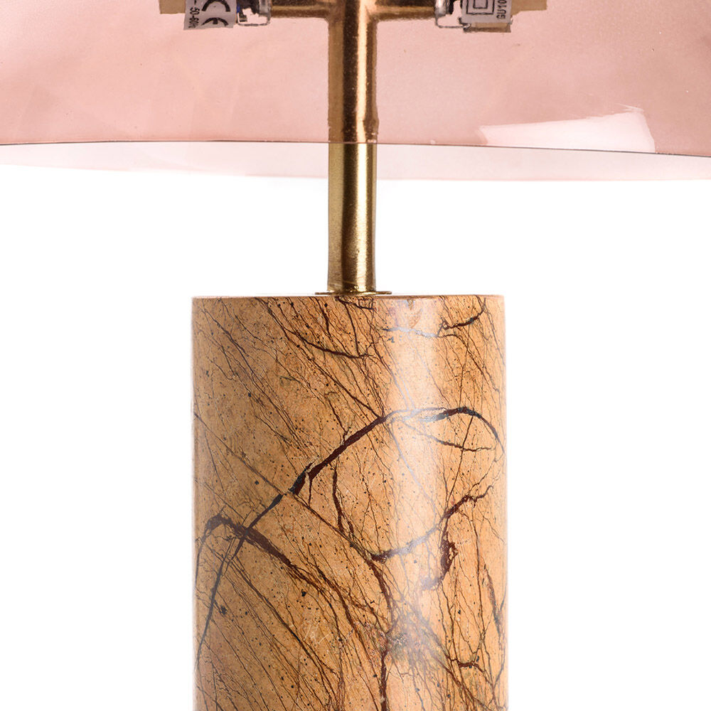 LAMPE TABLE PIED MARBRE GR-GU10
