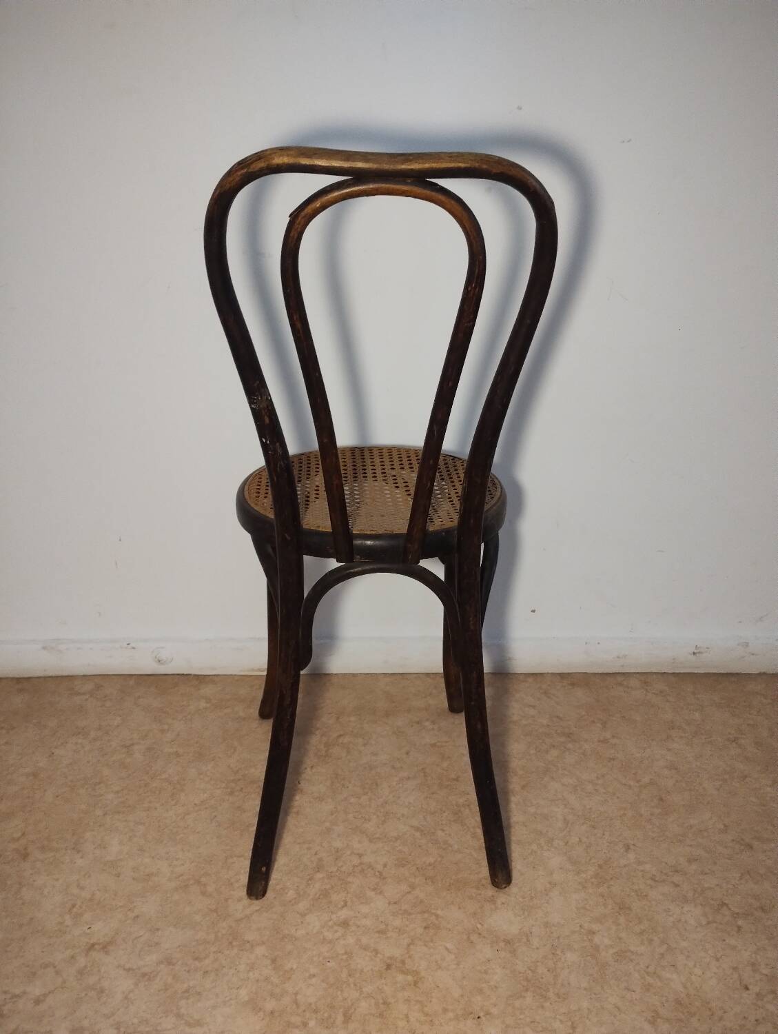 Caned bistro chair