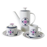 Set consisting of a teapot, sugar bowl and milk jug, Made in Germany, Colorful, Space Age, 1970