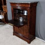 Small Secretary in Burl Mahogany Veneer, Restoration Period – Early 19th Century