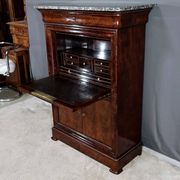 Small Secretary in Burl Mahogany Veneer, Restoration Period – Early 19th Century