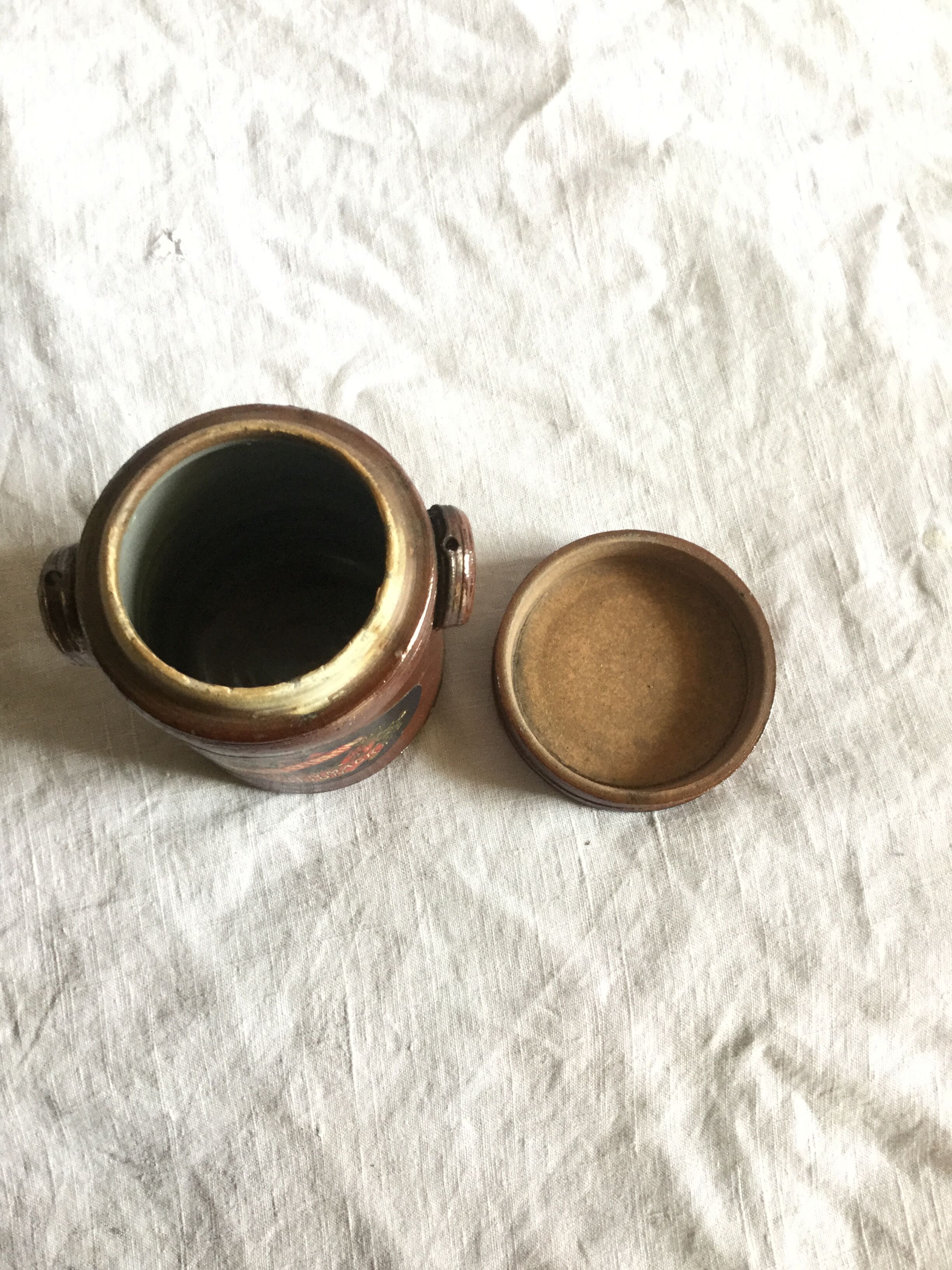 Pot à moutarde en grès