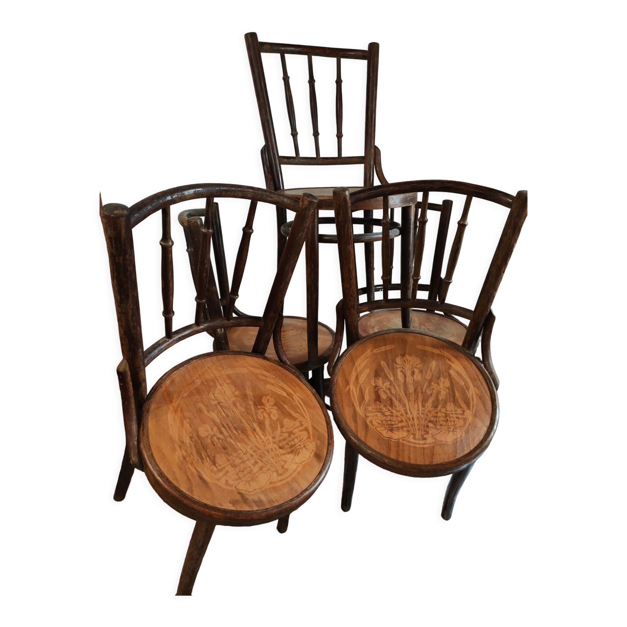 Suite of 5 Chairs bistrot