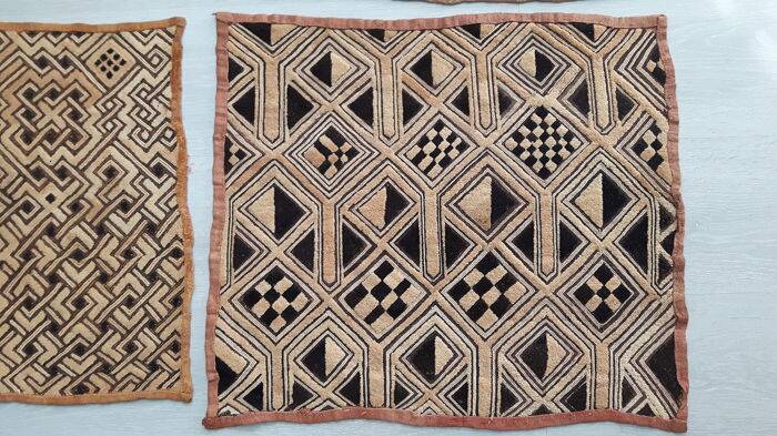 Lot of old Kuba / Showa woven in raffia